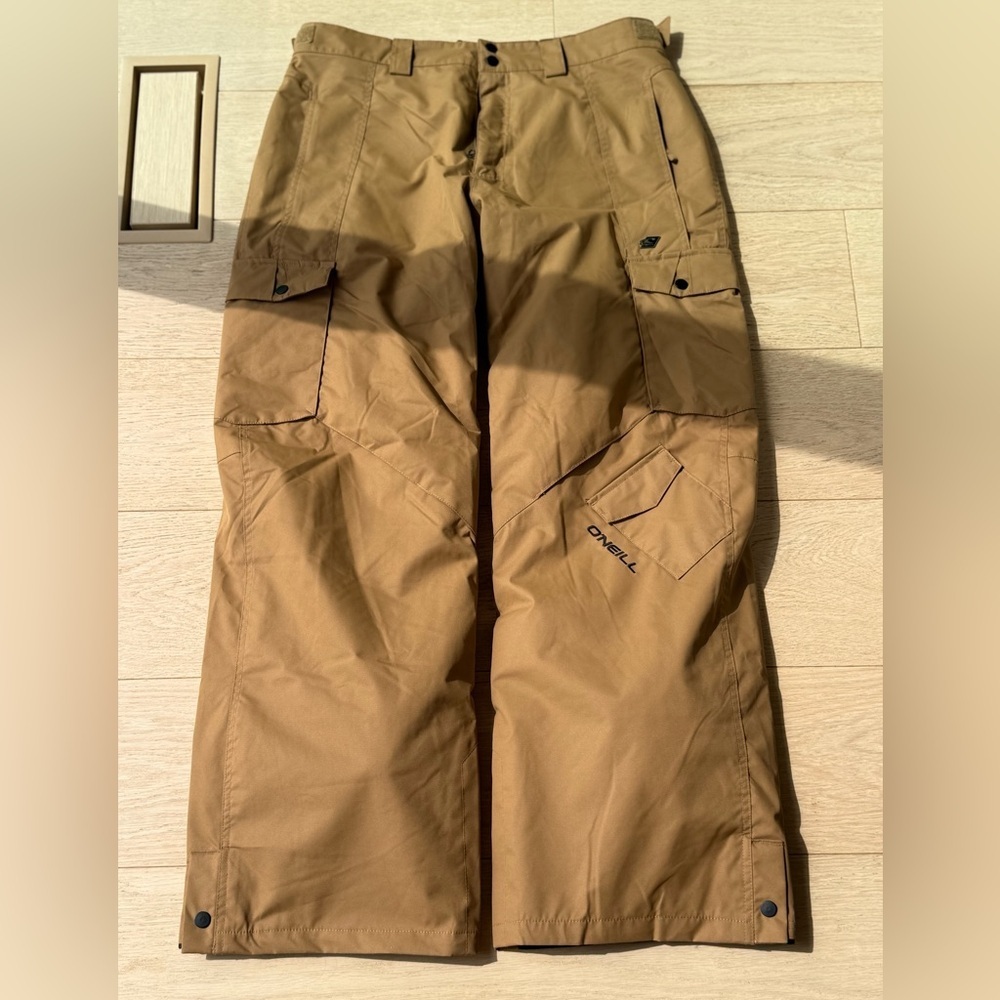 BNWOT O’Neill Snowboard Ski Pants Tan 8K Waterproof Insulated Winter Mens XL
